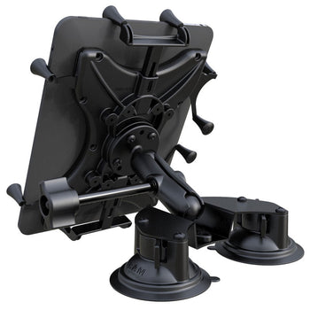 RAM-B-189-UN9-ALA1-KRU:RAM-B-189-UN9-ALA1-KRU_4:RAM X-Grip with Dual Suction for 9"-11" Tablets - Inset Plate