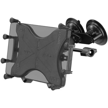 RAM-B-189-UN9-FRO1-KRU:RAM-B-189-UN9-FRO1-KRU_1:RAM X-Grip with Dual Suction for 9"-11" Tablets - Flat Plate