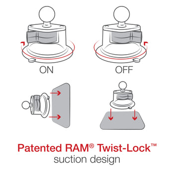 RAM-B-224-1:RAM-B-224-1_3:RAM Twist-Lock™ Suction Cup Base with Ball