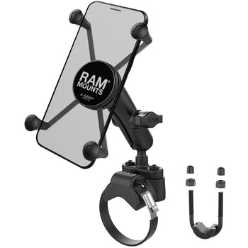 RAM-B-231-2-UN10:RAM-B-231-2-UN10_1:RAM X-Grip Large Phone Mount with ATV/UTV Rail Base