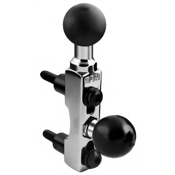 RAM-B-309-2CHU:RAM-B-309-2CHU_1:RAM Chrome Motorcycle Brake/Clutch Reservoir Double Ball Base