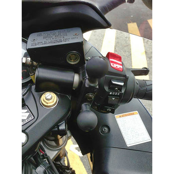 RAM-B-309-2:RAM-B-309-2_2:RAM Motorcycle Brake/Clutch Reservoir Base with Add-On Ball
