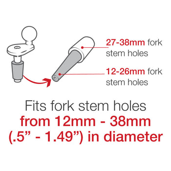 RAM-B-342U:RAM-B-342U_7:RAM® Motorcycle Fork Stem Ball Base