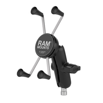 RAM-B-367-UN10U:RAM-B-367-UN10U_2:RAM X-Grip Large Phone Mount with Motorcycle Handlebar Clamp Base