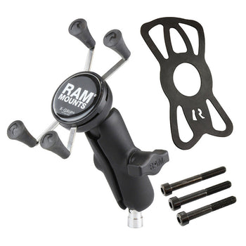 RAM-B-367-UN7U:RAM-B-367-UN7U_2:RAM X-Grip Phone Mount with Motorcycle Handlebar Clamp Base