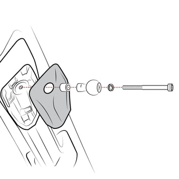 RAM-B-367B-M6U:RAM-B-367B-M6U_9:RAM Grab Handle & A-Pillar M6 Bolt Replacement Kit with Ball Base