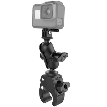 RAM-B-400-A-GOP1U:RAM-B-400-A-GOP1U_1:RAM Tough-Claw™ Clamp Mount with Action Camera Adapter - Aluminum