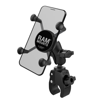 RAM-B-400-UN7:RAM-B-400-UN7_1:RAM X-Grip Phone Mount with RAM Tough-Claw™ Small Clamp Base - Short