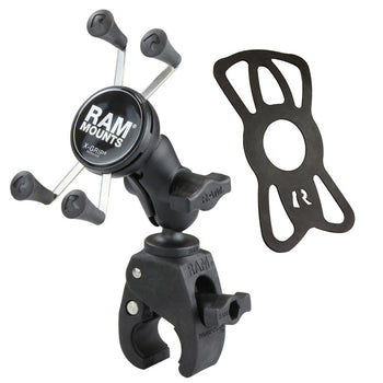 RAM-B-400-UN7:RAM-B-400-UN7_2:RAM X-Grip Phone Mount with RAM Tough-Claw™ Small Clamp Base - Short