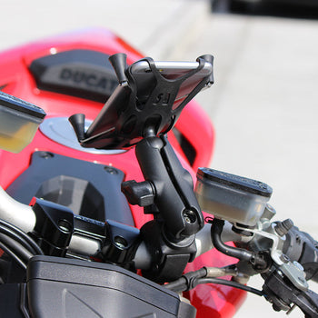 RAM-B-400-HOL-UN7BU:RAM-B-400-HOL-UN7BU_3:RAM® X-Grip® Phone Mount with RAM® Tough-Claw™ Small Clamp Base - Medium