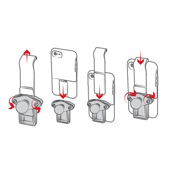 RAM-B-400-OT2U:RAM-B-400-OT2U_5:RAM Tough-Claw™ Small Clamp Mount for Phones with OtterBox uniVERSE