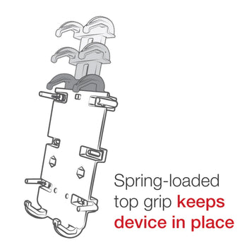 RAM-B-400-PD4U:RAM-B-400-PD4U_5:RAM Quick-Grip™ XL Phone Mount with Small Tough-Claw™ Base - Medium