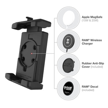 RAM-B-400-PD7U:RAM-B-400-PD7U_6:RAM Quick-Grip™ Pro XL Phone Mount with Small Tough-Claw™ Base - Medium