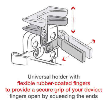 RAM-B-400-UN4U:RAM-B-400-UN4U_6:RAM Finger-Grip™ Universal Mount with Small Tough-Claw™