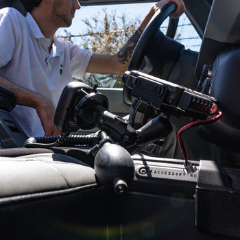 RAM-B-407-MC-KIT1:RAM-B-407-MC-KIT1_6:RAM Tough-Wedge™ Temporary Radio + Mic Vehicle Mount Bundle