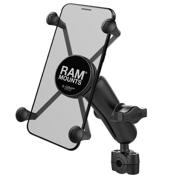 RAM-B-408-37-62-UN10U:RAM-B-408-37-62-UN10U_1:RAM X-Grip Large Phone Mount with Torque™ Small Rail Base - Medium Arm