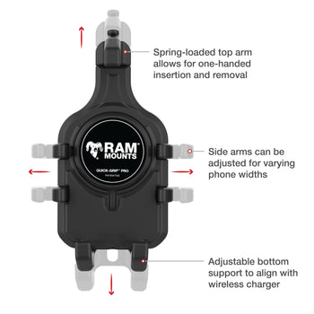 RAM-B-408-75-1-PD5U:RAM-B-408-75-1-PD5U_4:RAM Quick-Grip™ Pro Phone Mount with Medium Torque™ Base - Medium