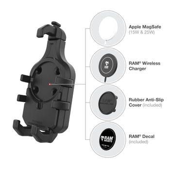 RAM-B-408-75-1-PD5U:RAM-B-408-75-1-PD5U_5:RAM Quick-Grip™ Pro Phone Mount with Medium Torque™ Base - Medium