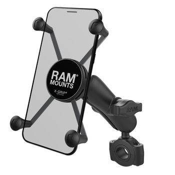 RAM-B-408-75-1-UN10U:RAM-B-408-75-1-UN10U_1:RAM X-Grip Large Phone Mount with Torque™ Medium Rail Base Medium Arm