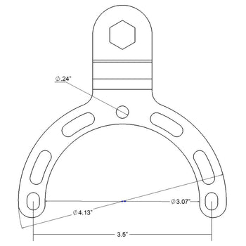 RAM-B-410-A-238U:RAM-B-410-A-238U_2:RAM® Small Gas Tank Mount with Diamond Plate