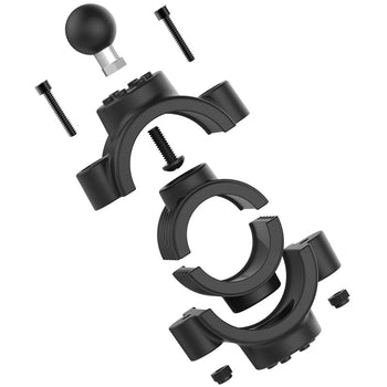 RAM-B-415-15-2U:RAM-B-415-15-2U_2:RAM Torque™ 1 ½" - 2" Diameter Rail Base - B Size Aluminum Ball