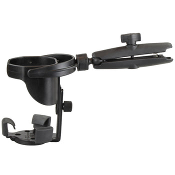 RAM-B-417B-C-201U:RAM-B-417B-C-201U_2:RAM Level Cup™ XL 32oz Drink Holder with Double Socket Arm