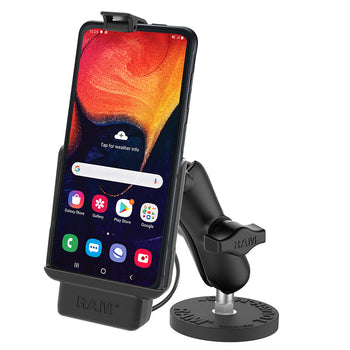 RAM-B-MAG66-SAM9PU:RAM-B-MAG66-SAM9PU_1:RAM EZ-Roll'r™ Powered  Magnetic Mount for Samsung XCover Pro