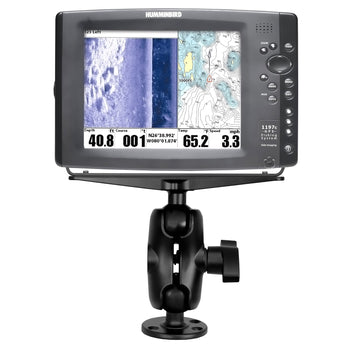 RAM-D-111U-C-MI1:RAM-D-111U-C-MI1_2:RAM Large Marine Electronics Mount with Jam Nut - Short