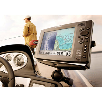 RAM-D-111U-C-MI1:RAM-D-111U-C-MI1_3:RAM Large Marine Electronics Mount with Jam Nut - Short