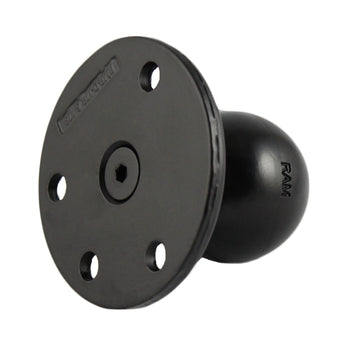 RAM-D-202U-IN1:RAM-D-202U-IN1_1:RAM® Large Round Plate with Ball & Steel Reinforced Bolt - D Size