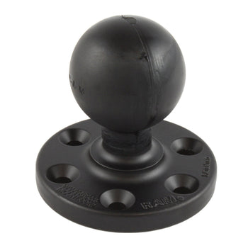 RAM-D-202U-SYM1:RAM-D-202U-SYM1_1:RAM® Large Round Plate with 6-Hole Pattern and Ball - D Size
