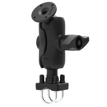 RAM-D-254-C-235U:RAM-D-254-C-235U_1:RAM® Double U-Bolt Rail Mount with Round AMPS Plate