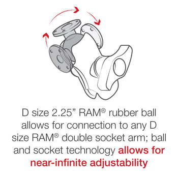 RAM-D-254BU:RAM-D-254BU_2:RAM Bronze Round AMPS Plate with Ball