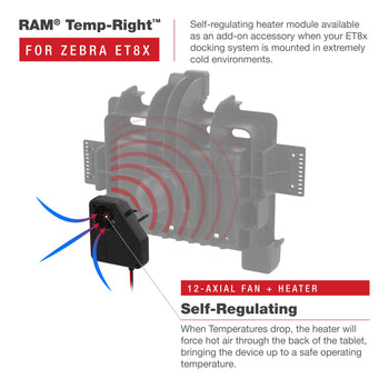 RAM-DOCK-HEATER1-AU:RAM-DOCK-HEATER1-AU_4:RAM® Temp-Right™ Dock Heating Module for Zebra ET8x 2-in-1 Tablet
