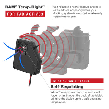 RAM-DOCK-HEATER1-CU:RAM-DOCK-HEATER1-CU_4:RAM Temp-Right™ Dock Heating Module for Samsung Tab Active5 & 3