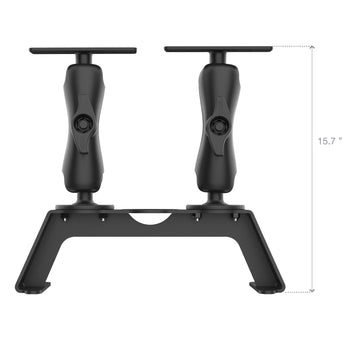 RAM-FF1-D-115-2:RAM-FF1-D-115-2_3:RAM® Fishfinder Deck Kit with Dual Marine Electronic Mount