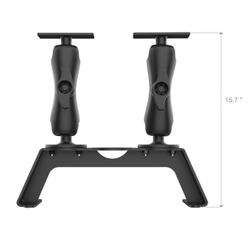RAM-FF1-D-202-25-202-2:RAM-FF1-D-202-25-202-2_3:RAM® Fishfinder Deck Kit with Dual Humminbird Helix 8-10 & XPLORE Mount