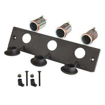 RAM-FP2-CIG3:RAM-FP2-CIG3_1:RAM® Tough-Box™ 2" Faceplate with Three 12V Lighter Receptacles
