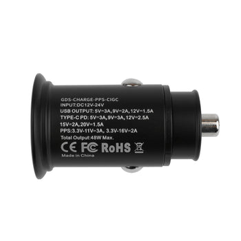 RAM-GDS-CHARGE-PPS-CIGC:RAM-GDS-CHARGE-PPS-CIGC_3:GDS Type-C and Type A 2-Port Cigarette Charger