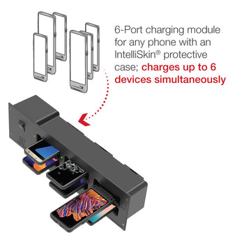 RAM-GDS-DOCK-6G10PU:RAM-GDS-DOCK-6G10PU_6:GDS® 6-Port Charging Module for IntelliSkin® Phones in Cabinets