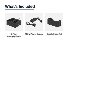 RAM-GDS-DOCK-6G15P-RJ45:RAM-GDS-DOCK-6G15P-RJ45_7:GDS 6-Port Power + RJ45 Dock for Handhelds with IntelliSkin