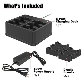 RAM-GDS-DOCK-6G15P:RAM-GDS-DOCK-6G15P_5:GDS 6-Port Powered Dock for Handhelds with IntelliSkin