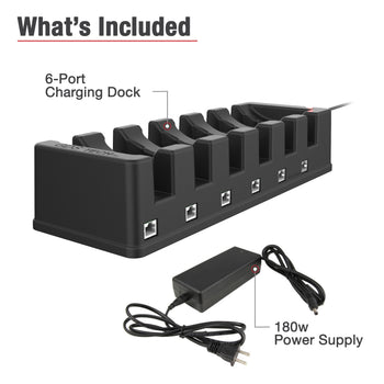 RAM-GDS-DOCK-6G16P-RJ45:RAM-GDS-DOCK-6G16P-RJ45_6:GDS 6-Port Power + 6-Port RJ45 Dock for Tablets with IntelliSkin