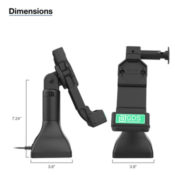 RAM-GDS-DOCK-D11-7-U4E:RAM-GDS-DOCK-D11-7-U4E_6:GDS Uni-Conn™ 7" Pedestal Dock with PoE