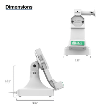 RAM-GDS-DOCK-D14-U4C-2A-GRY:RAM-GDS-DOCK-D14-U4C-2A-GRY_7:GDS Uni-Conn™ Tilt & Swivel Dock with USB-C + Data - Gray