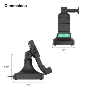 RAM-GDS-DOCK-D14-U4C-2A:RAM-GDS-DOCK-D14-U4C-2A_7:GDS Uni-Conn™ Tilt & Swivel Dock with USB-C + Data