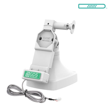 RAM-GDS-DOCK-D14-U4E-GRY:RAM-GDS-DOCK-D14-U4E-GRY_1:GDS Uni-Conn™ Tilt & Swivel Dock with PoE - Gray
