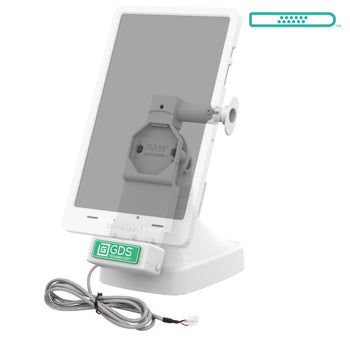 RAM-GDS-DOCK-D14-U4E-GRY:RAM-GDS-DOCK-D14-U4E-GRY_2:GDS Uni-Conn™ Tilt & Swivel Dock with PoE - Gray