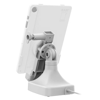 RAM-GDS-DOCK-D14-U4E-GRY:RAM-GDS-DOCK-D14-U4E-GRY_4:GDS Uni-Conn™ Tilt & Swivel Dock with PoE - Gray