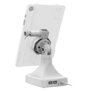 RAM-GDS-DOCK-D14-U5C-2A-GRY:RAM-GDS-DOCK-D14-U5C-2A-GRY_4:GDS Uni-Conn™ Powered Tilt & Swivel Dock with USB-C + Data - Gray